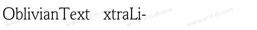 OblivianText ExtraLi字体转换